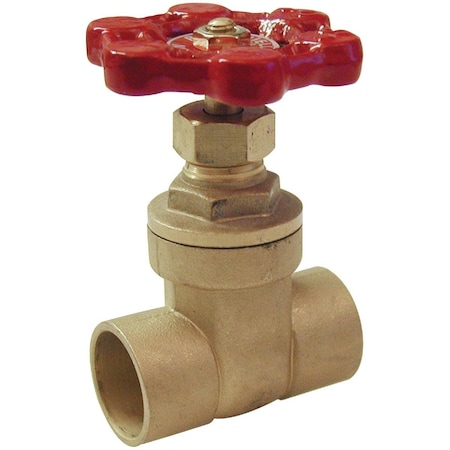 Proline 1/2 In. S x 1/2 In. S Brass Solder Gate Valve 100-453NL